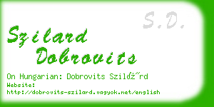 szilard dobrovits business card